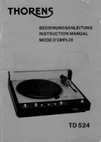 Thorens TD-524-Owners-Manual 